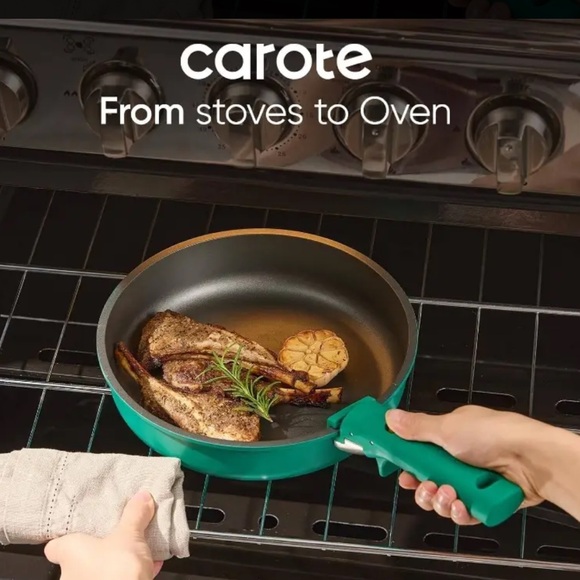 Carote Cookware Forest Green Click On Handles 27 PC Set New In Box - Picture 5 of 17